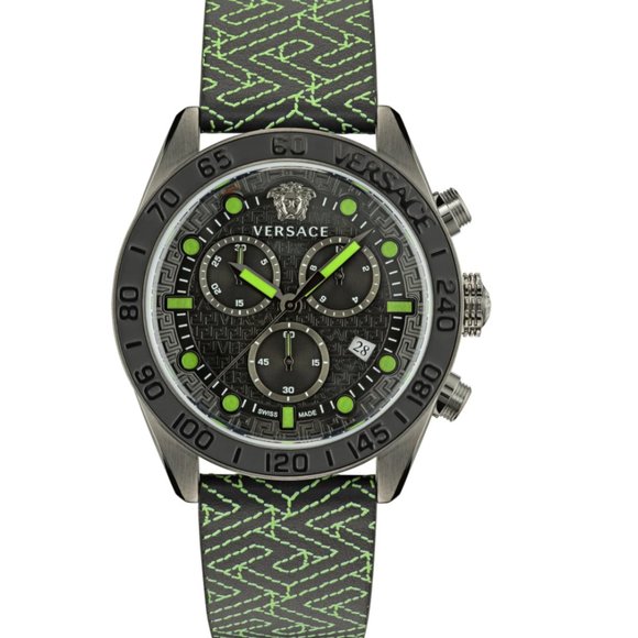 Versace Green 43mm Ardillon Buckle Watch! New!